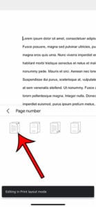 How to Add Page Numbers in the Google Docs iPhone App
