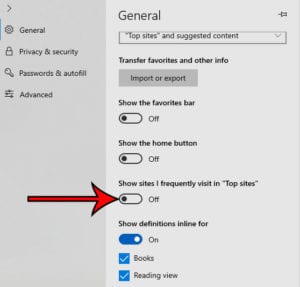 How to Turn Off Microsoft Edge Top Sites