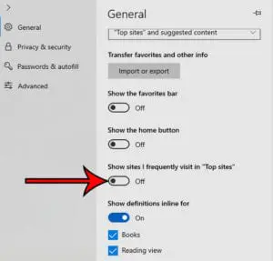 How to Turn Off Microsoft Edge Top Sites