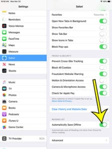How to Automatically Save Your Reading List Offline on an iPad