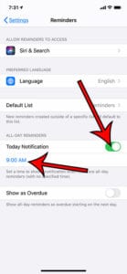 How to Change the Notification Time for All Day Reminders on an iPhone 11