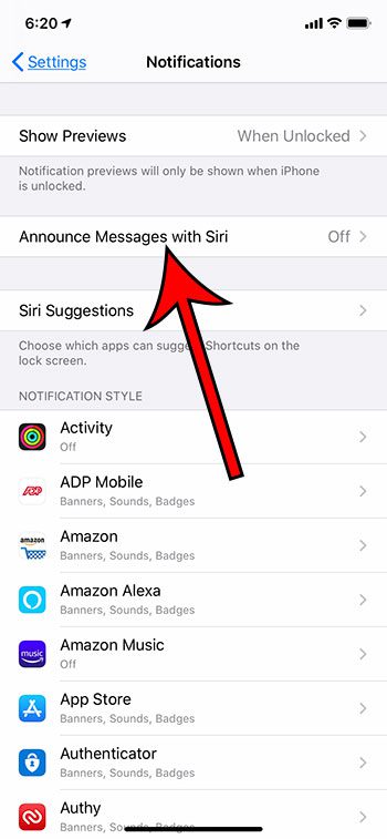 what does Announce Messages with Siri mean on an iPhone
