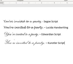 What is the Best Microsoft Word Cursive Font?