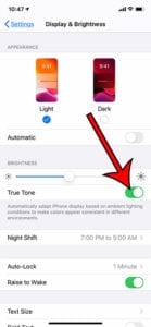 what is True Tone on iPhone