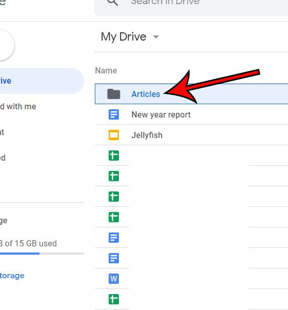 click on the folder to download