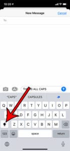 how to use caps lock on iPhone 11