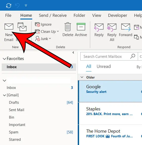 create a new email