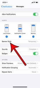What is Banner Style on iPhone for Notifications?