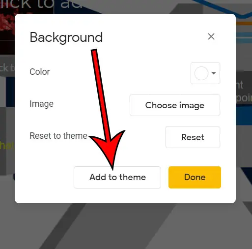 how to add the same picture to every slide in Google Slides
