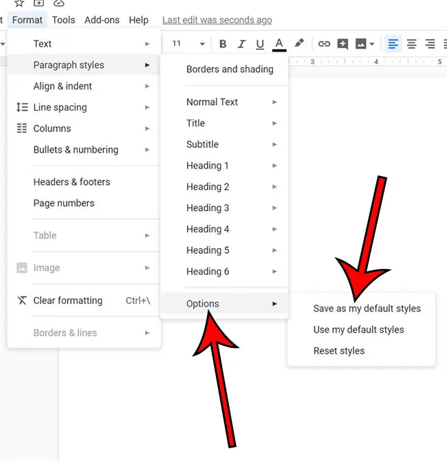 how to change default font in Google Docs