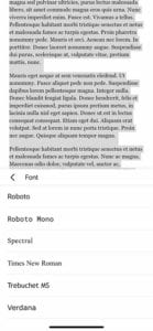 how to change font in Google Docs iPhone app