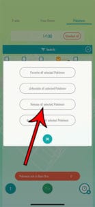 how to delete Pokemon from Pokemon Home on an iPhone