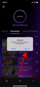 how to delete all HBO Max downloads on an iPhone