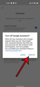how to disable Google Assistant on a Google PIxel 4A