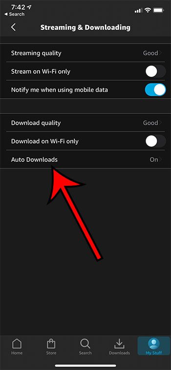 select Auto Downloads