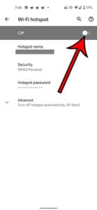 how to enable Google Pixel 4A Wi-Fi hotspot