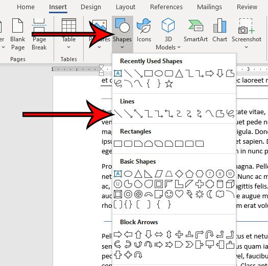 how to add a solid line as a shape