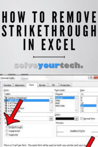 How to Remove Strikethrough in Excel