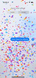 sending confetti in an iPhone 13 text message