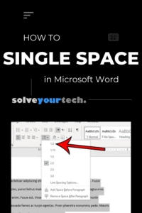 How to Single Space in Microsoft Word