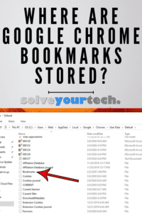 Where are Google Chrome Bookmarks Stored