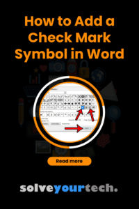 How to Insert a Check Mark Symbol in a Word Document