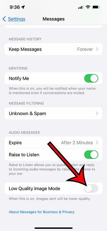 how to stop the iPhone from sending blurry pictures