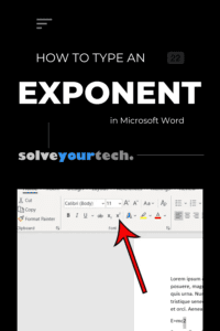 How to Type an Exponent in Word