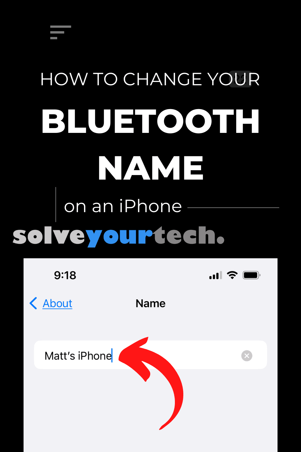 How to Change Bluetooth Name on iPhone (2024 Guide) Solve Your Tech