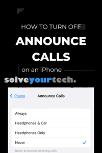 How to Turn Off Announce Calls on iPhone 13