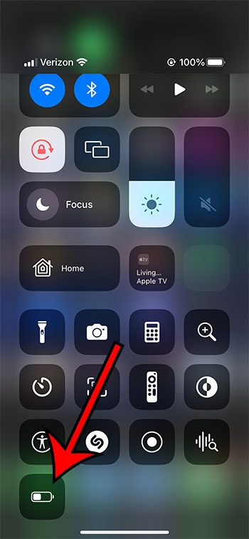 tap the Low Power Mode button