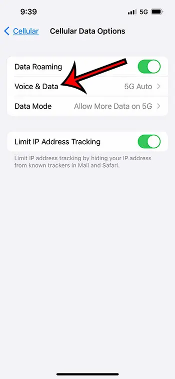 how to select 5g on iphone 13 pro max