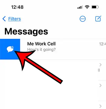 alternate way to mark a text message as unread on an iPhone