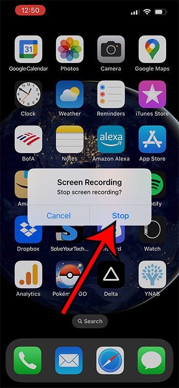 how to stop screen recording on iPhone 13