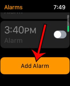 how to set an Apple Watch alarm