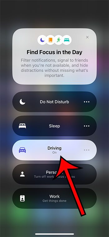 how to turn off driving mode on iPhone 13