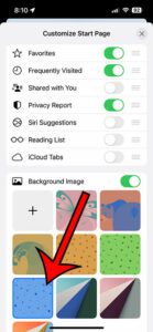 how to change Safari background on iPhone 13