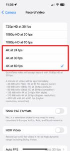 how to record 4K video on iPhone 13