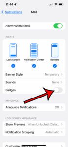 how to remove white number in red circle on iPhone Mail app