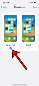 how to enlarge screen on iPhone 13