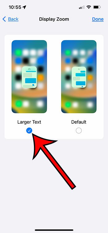how to enlarge screen on iPhone 13