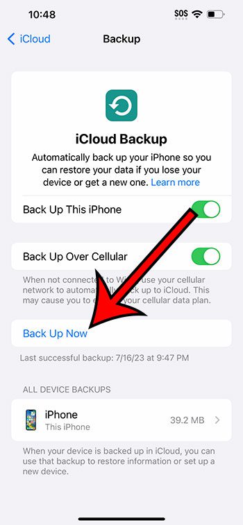 how to back up iPhone 14 to iCloud