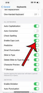 how to caps lock on iPhone 14