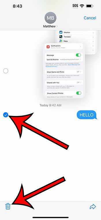 how to delete messages on iPhone 14