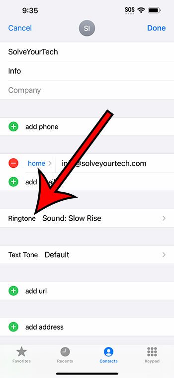 how to set a contact ringtone on an iPhone 14