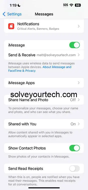 troubleshooting iPhone group messaging issues