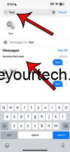 how to search text messages on iPhone 14