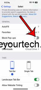 Can I Disable the Pop-Up Blocker in Safari On My iPhone