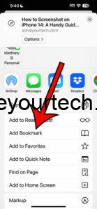 How to Bookmark Website on iPhone 14