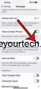 Turning Off Read Receipts on an iPhone in iOS 17